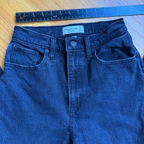 SZ 26 2L Abercrombie & Fitch Black Denim Women Jeans - Picture 4 of 10